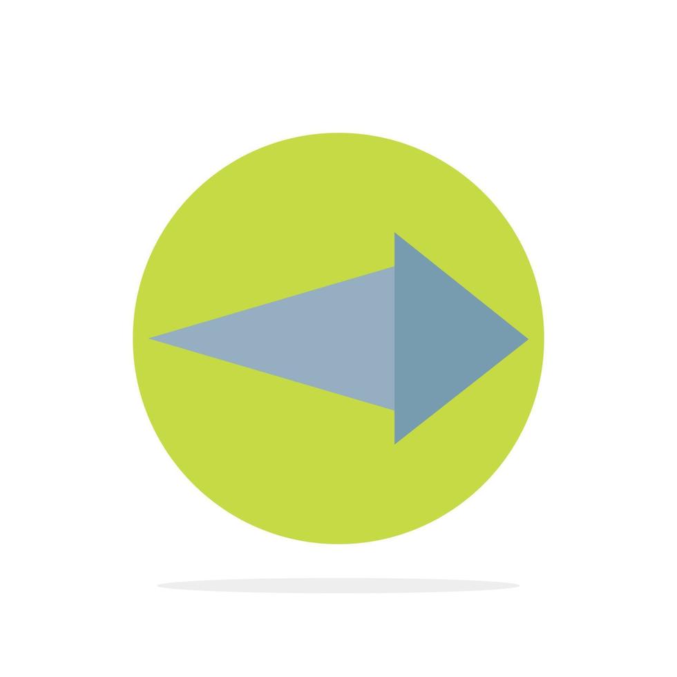 flecha derecha siguiente icono de color plano de fondo de círculo abstracto vector