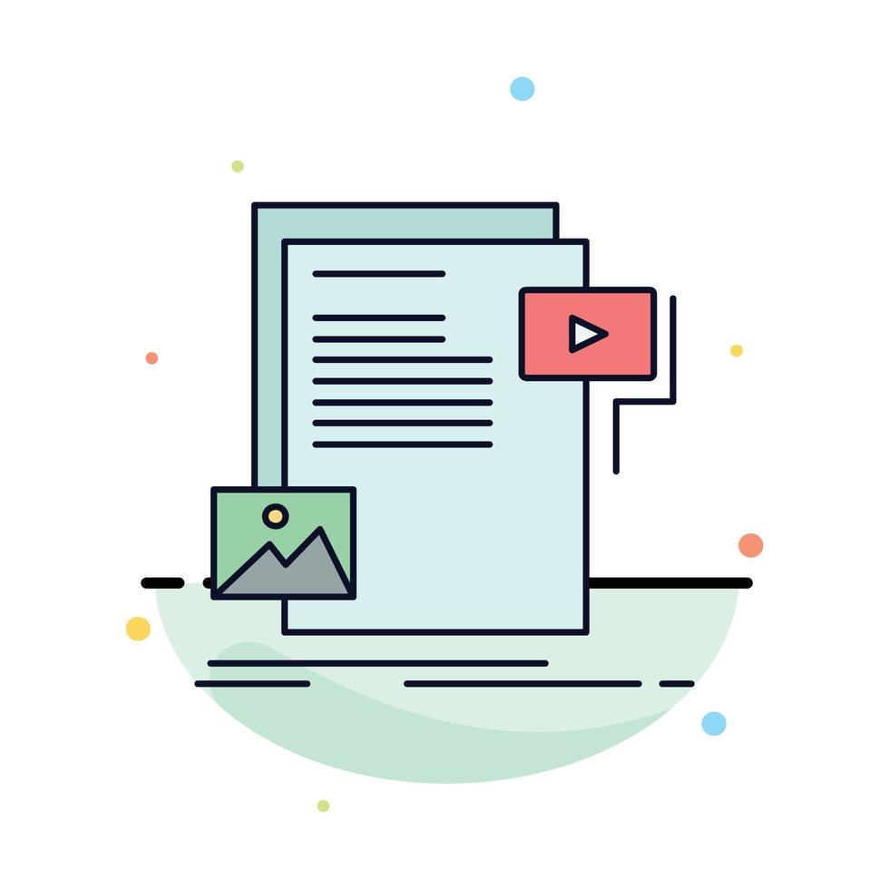 data document file media website Flat Color Icon Vector