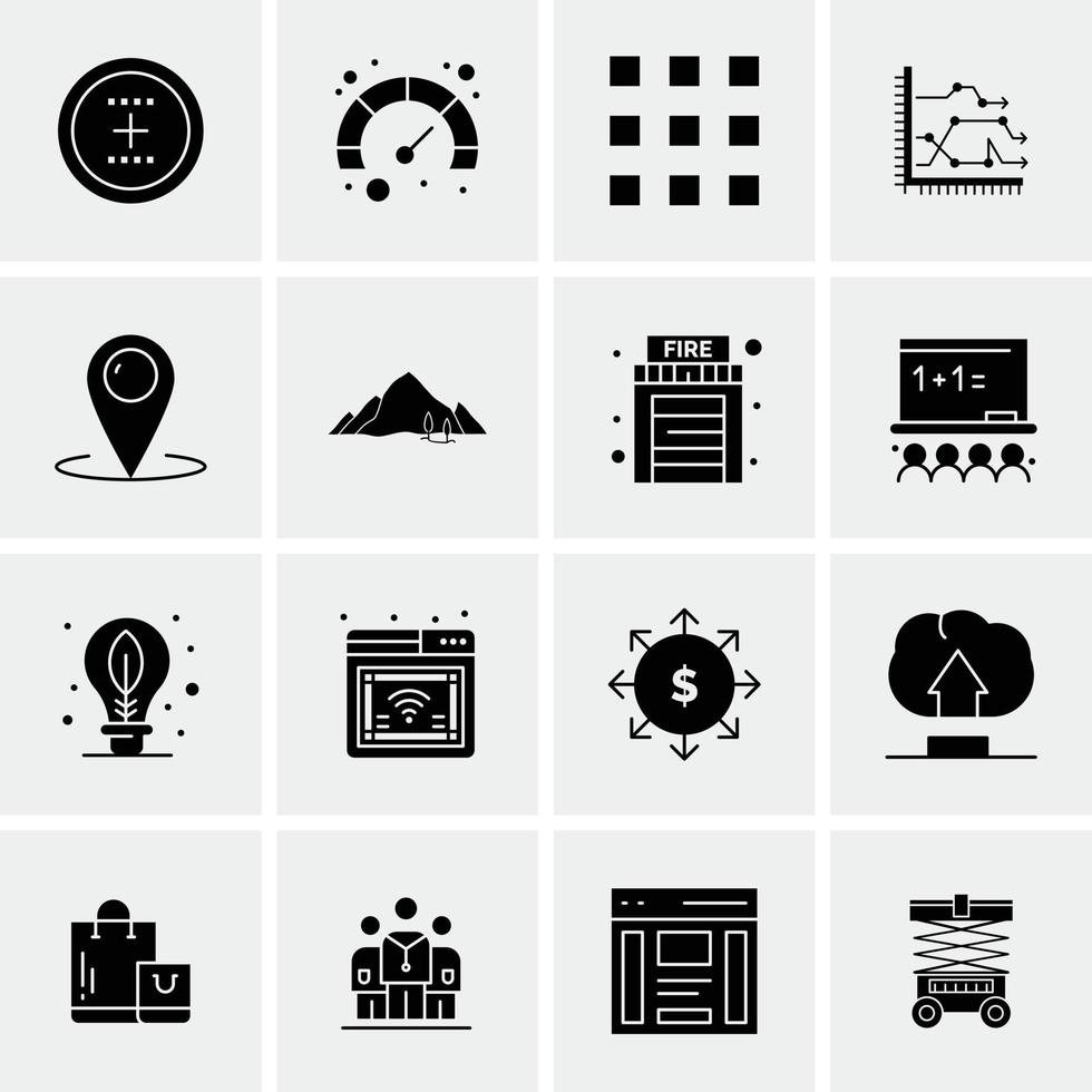 16 Universal Business Icons Vector Creative Icon Illustration to use in web and Mobile Related proje
