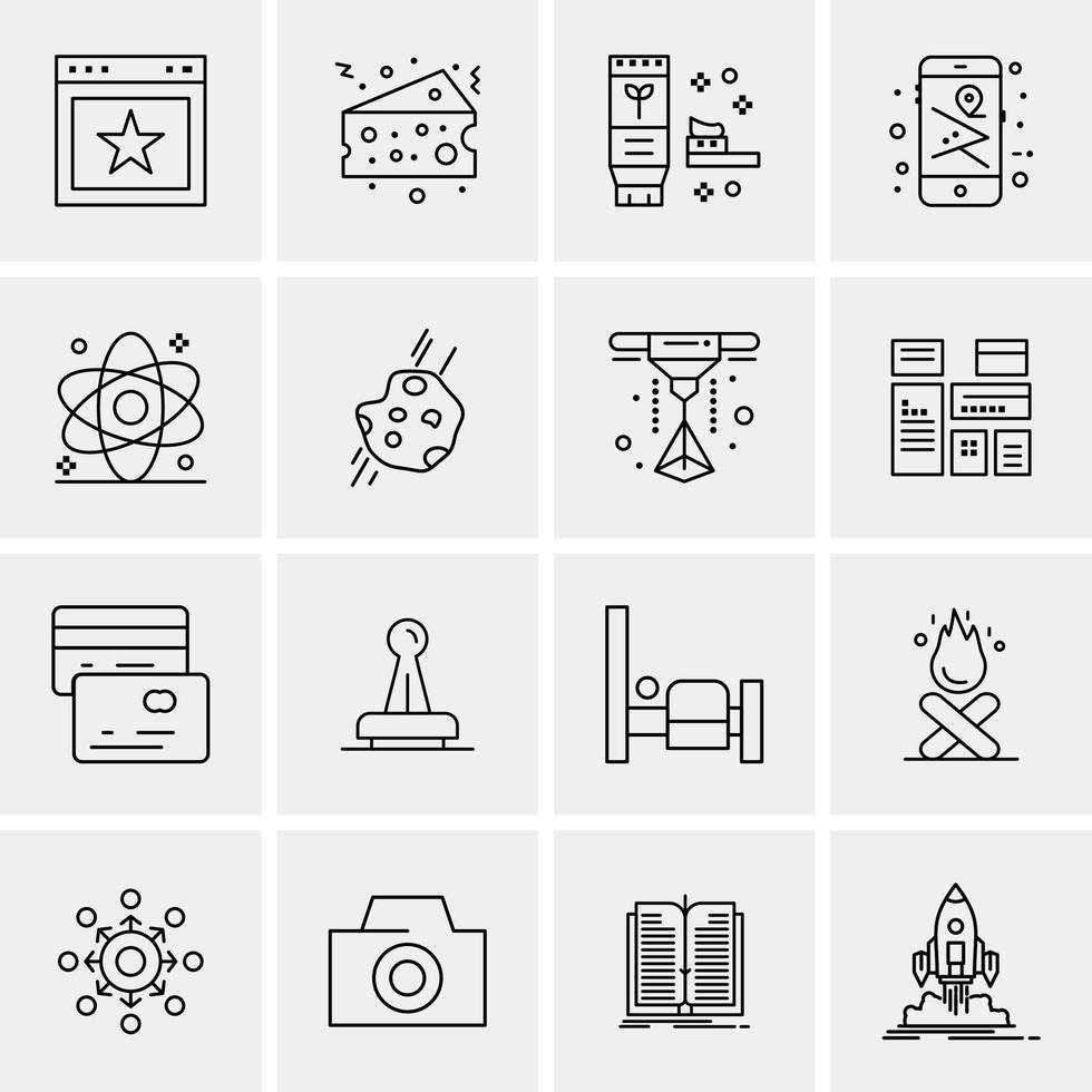 16 Universal Business Icons Vector Creative Icon Illustration to use in web and Mobile Related proje