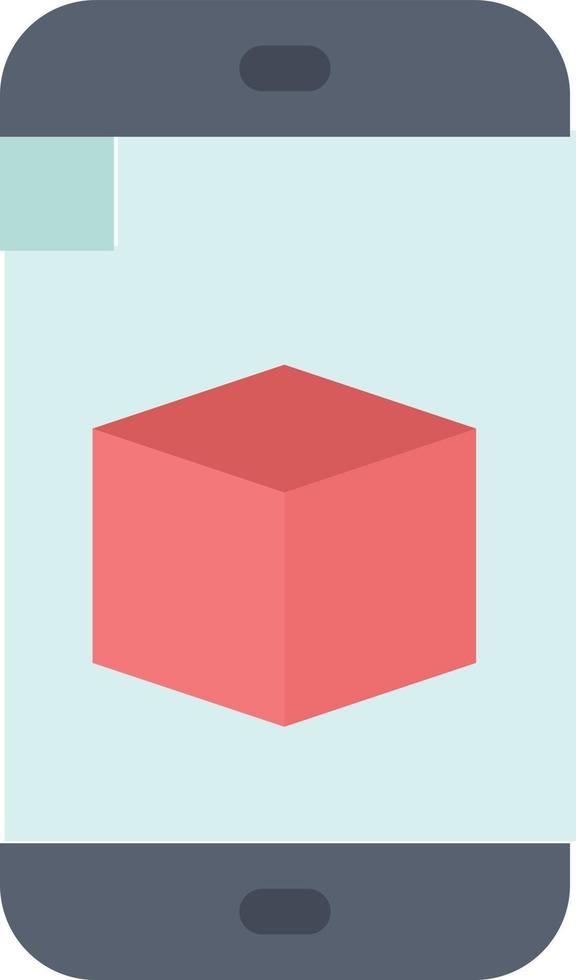 Mobile Cell Box Technology  Flat Color Icon Vector icon banner Template