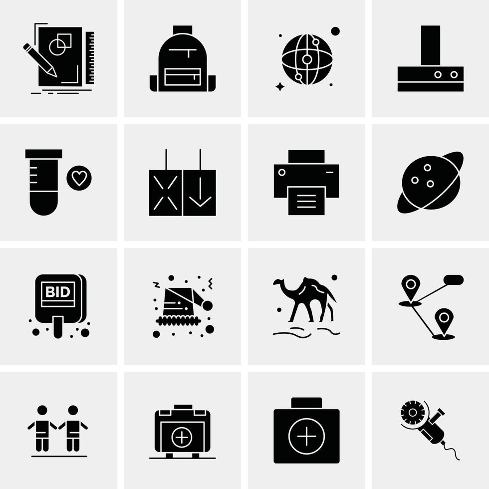 16 Universal Business Icons Vector Creative Icon Illustration to use in web and Mobile Related proje