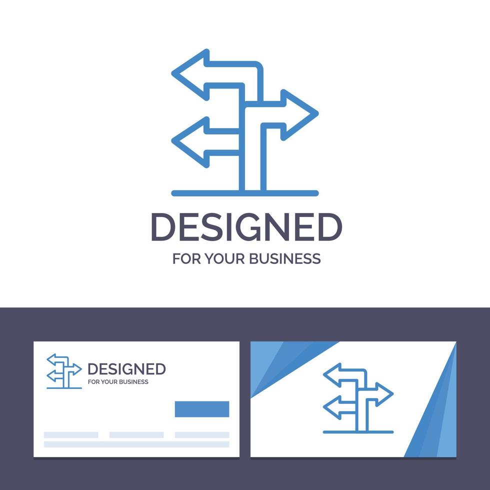 Creative Business Card and Logo template Arrow Direction Navigation Vector Illustration