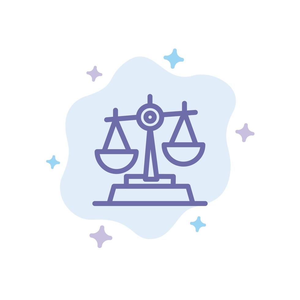 Gdpr Justice Law Balance Blue Icon on Abstract Cloud Background vector