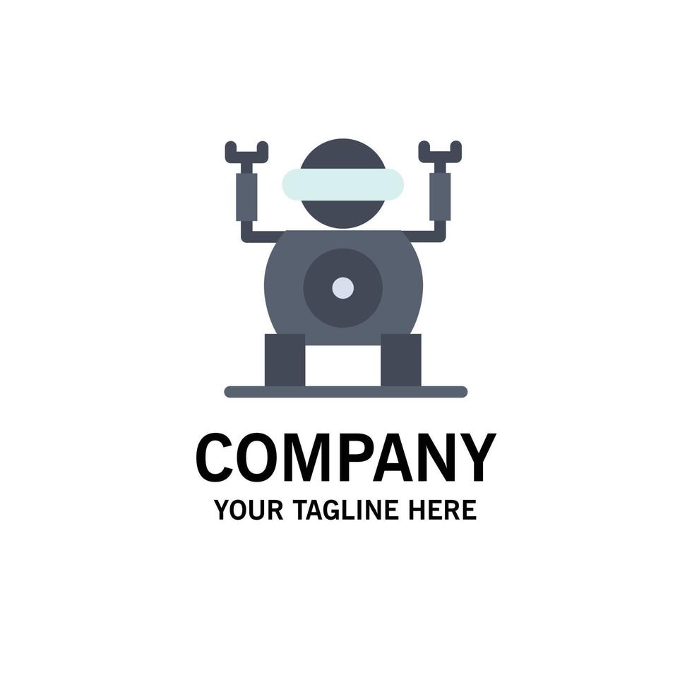 Robot Technology Toy Business Logo Template Flat Color vector