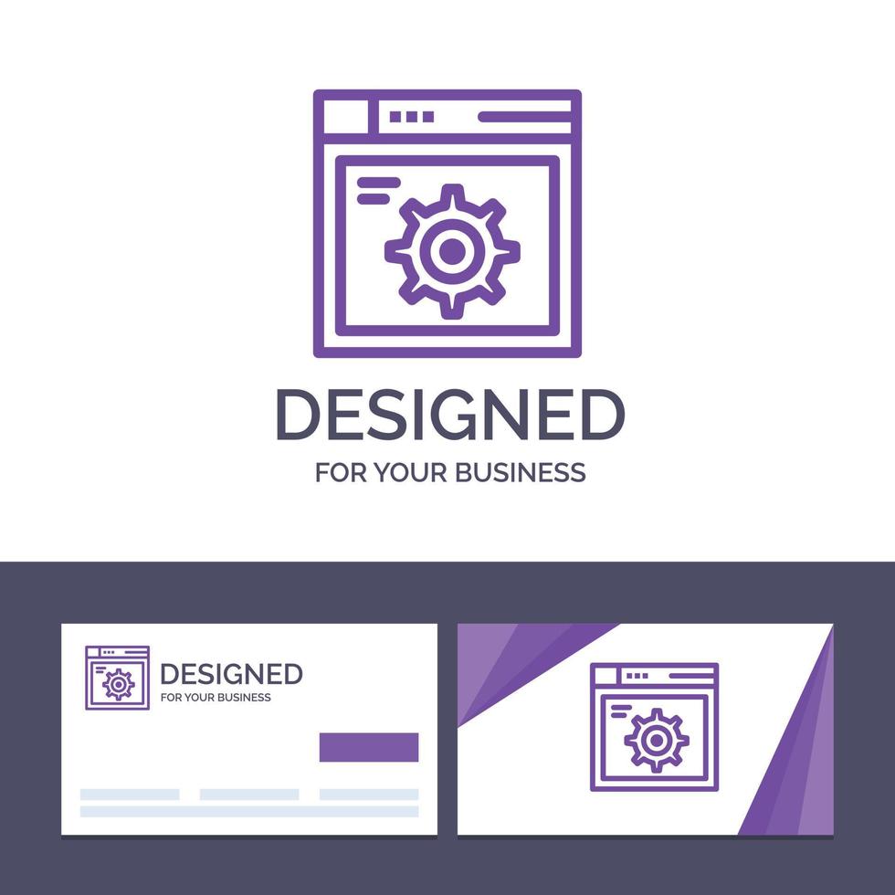 Creative Business Card and Logo template Web Setting Gear Internet Vector Illustration