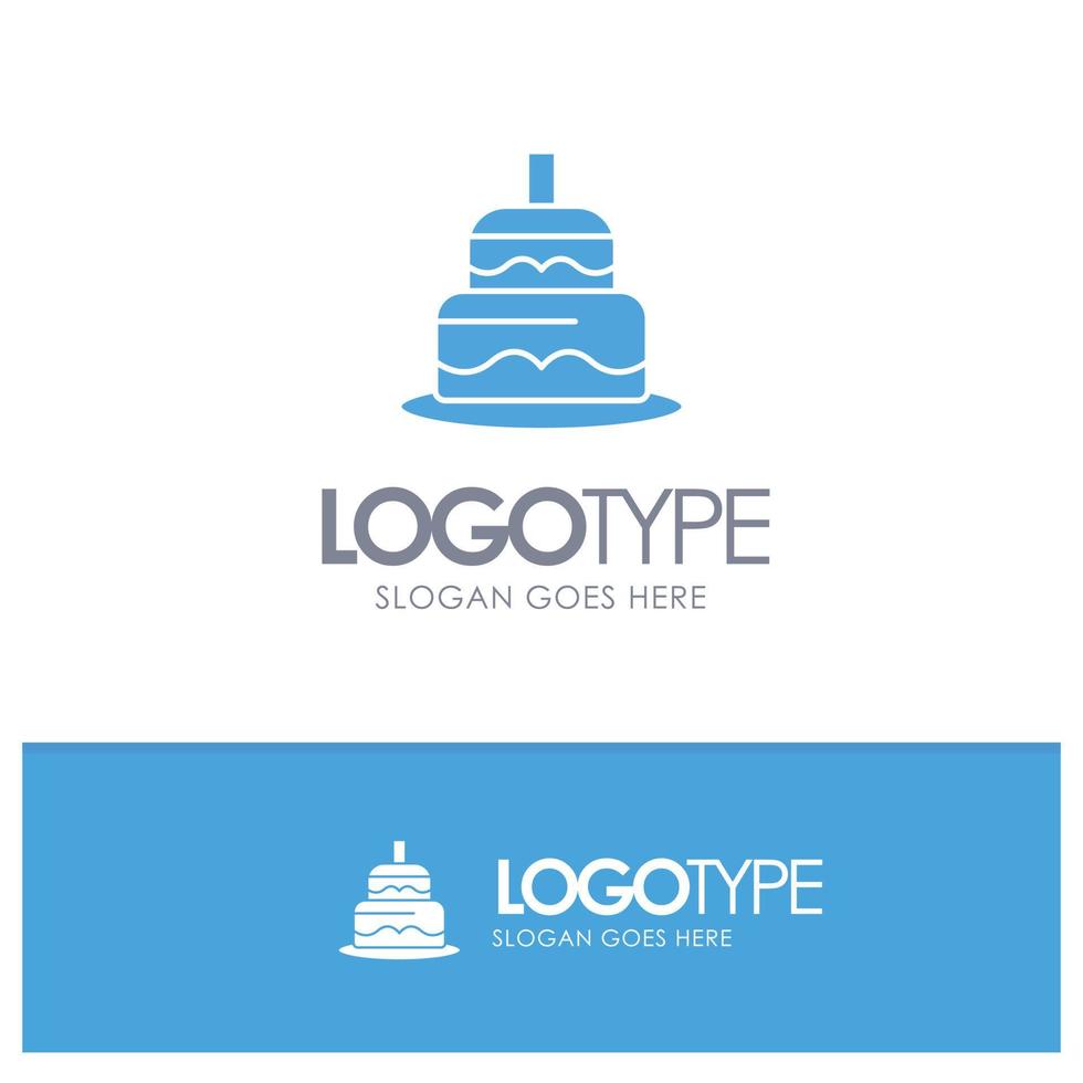 logotipo sólido azul del país del día de la torta india con lugar para el eslogan vector