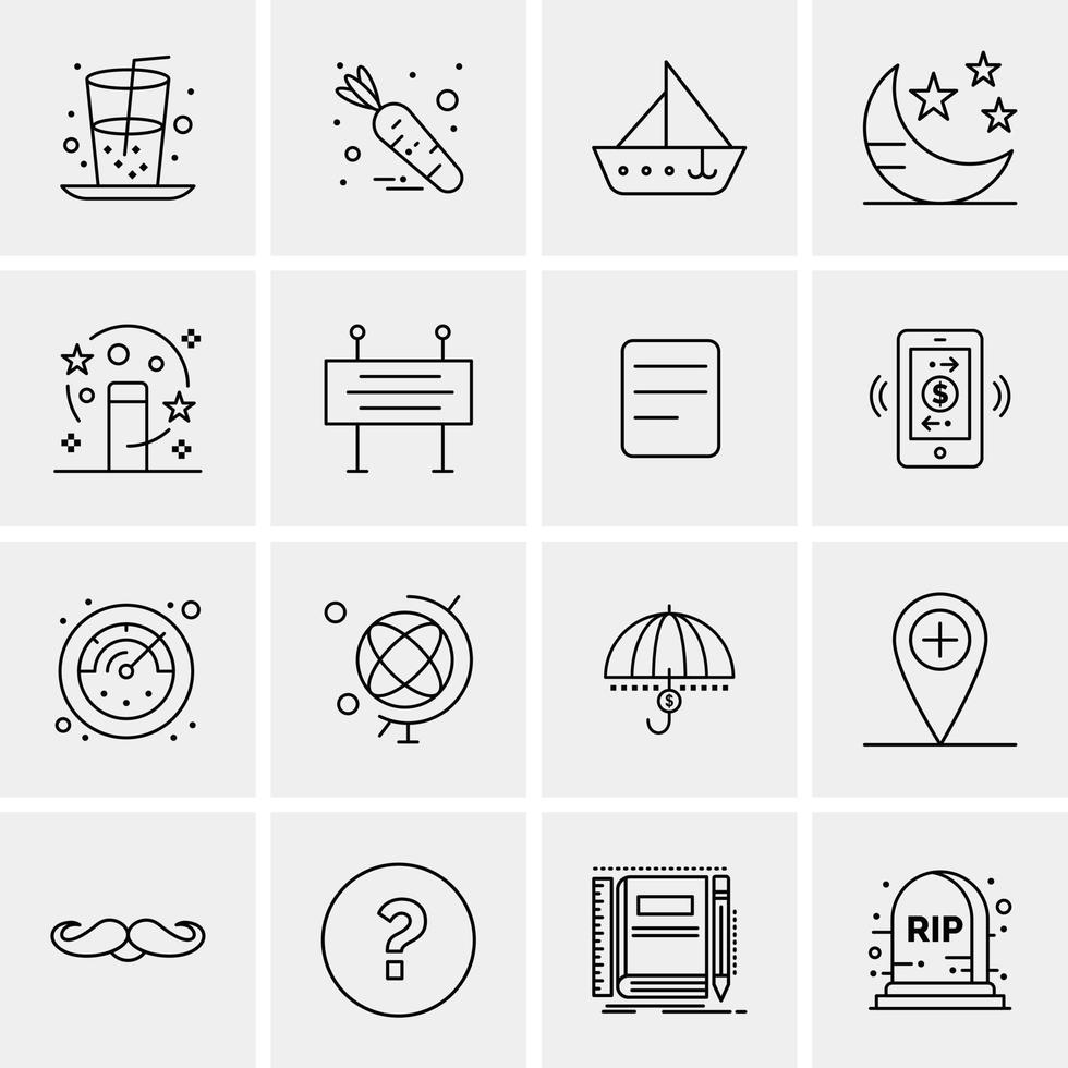 16 Universal Business Icons Vector Creative Icon Illustration to use in web and Mobile Related proje