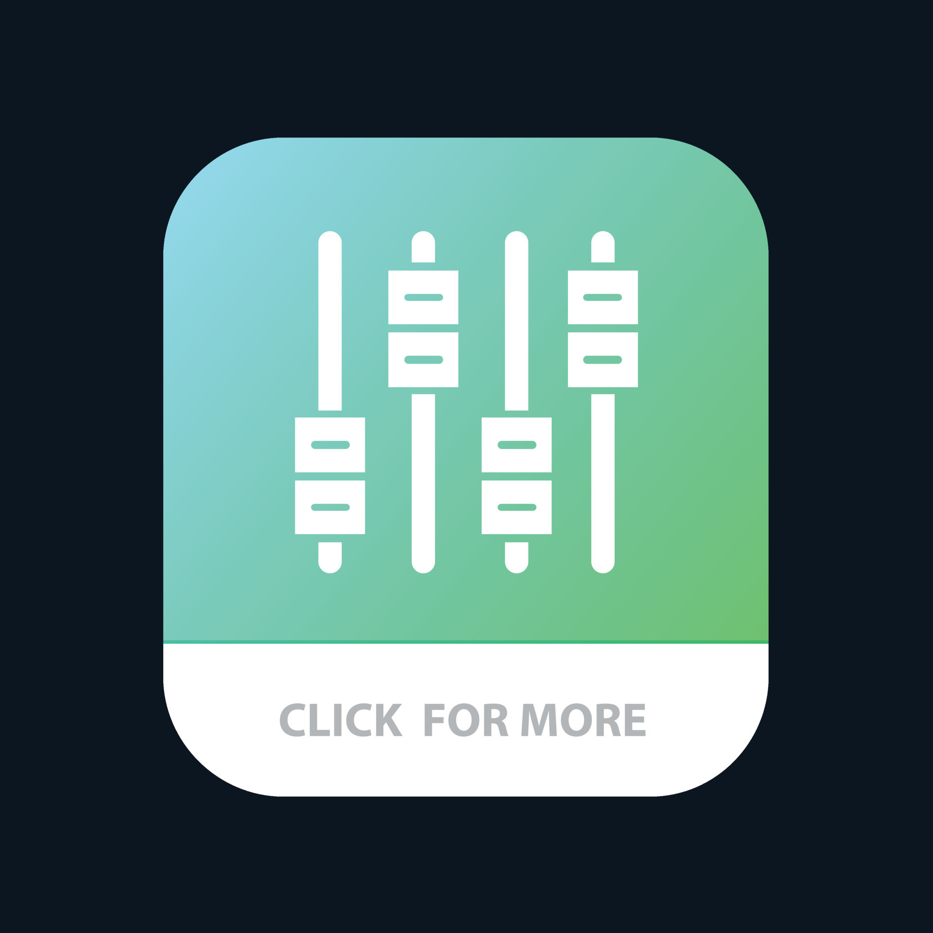 Equalizer Sound Audio Volume Mobile App Button Android and IOS Glyph