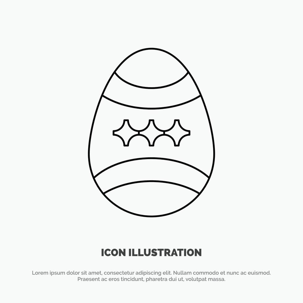 Bird Decoration Easter Egg Line Icon Vector