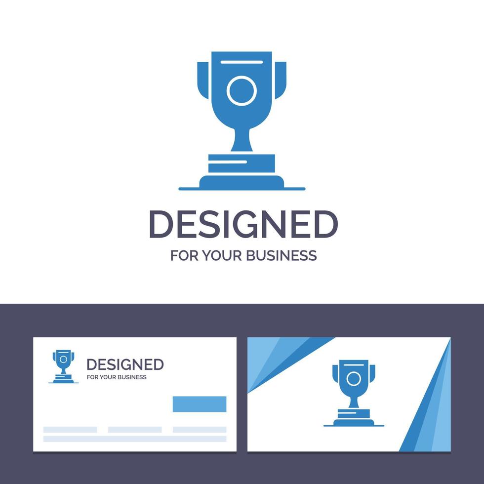 Creative Business Card and Logo template Achievement Award Sport Game Vector Illustration