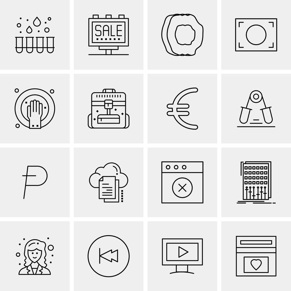 16 Universal Business Icons Vector Creative Icon Illustration to use in web and Mobile Related proje