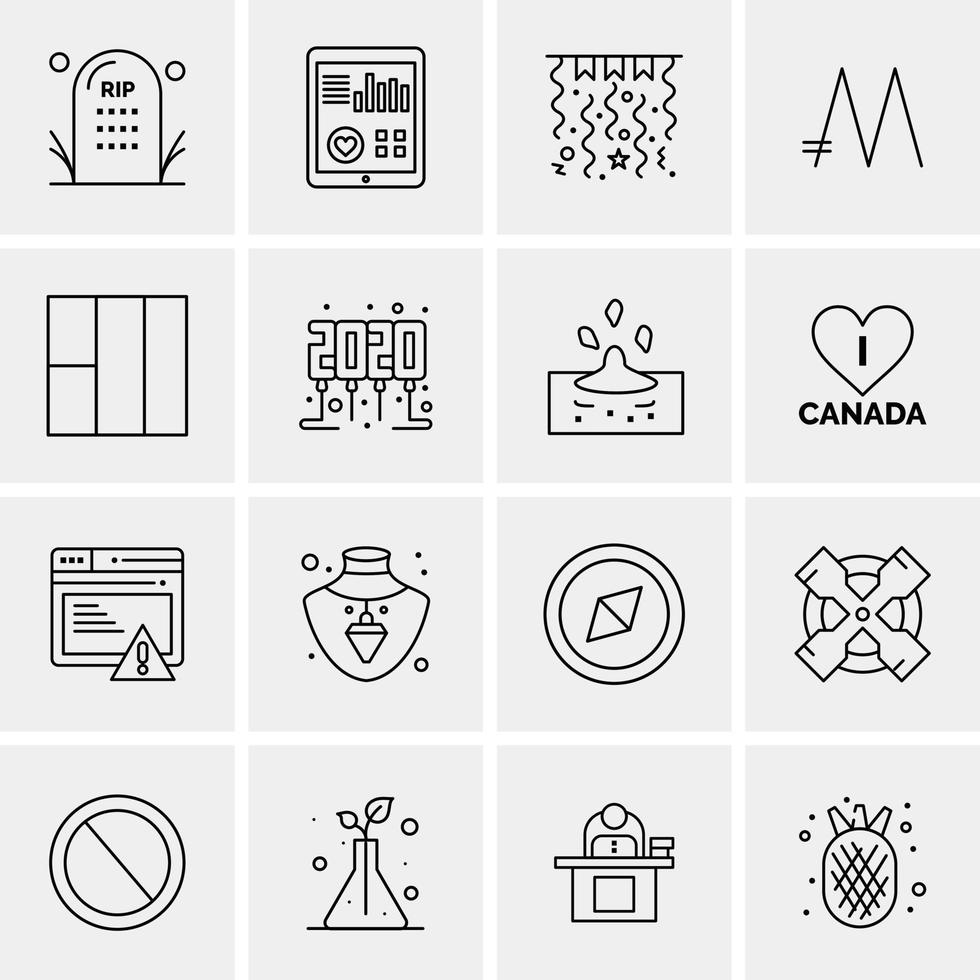 16 Universal Business Icons Vector Creative Icon Illustration to use in web and Mobile Related proje