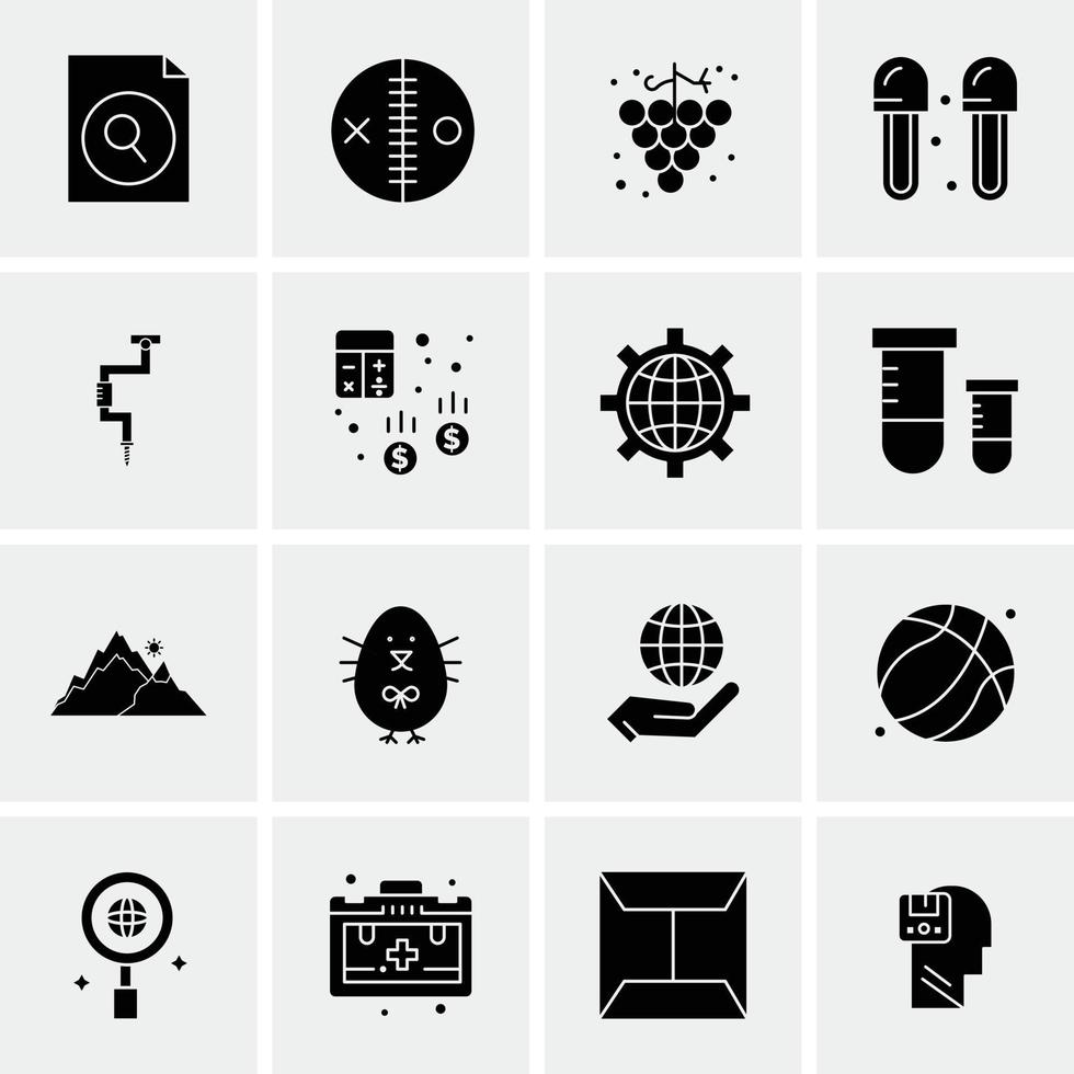 16 Universal Business Icons Vector Creative Icon Illustration to use in web and Mobile Related proje