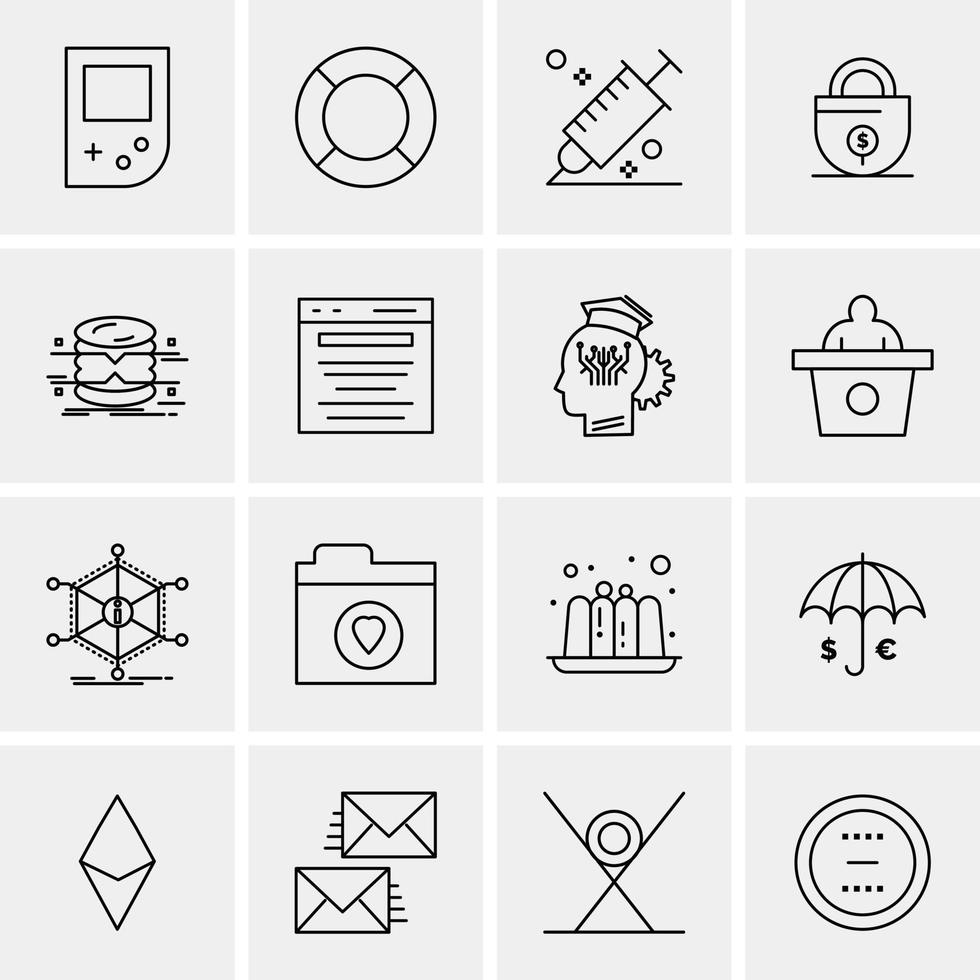 16 Business Universal Icons Vector Creative Icon Illustration to use in web and Mobile Related proje