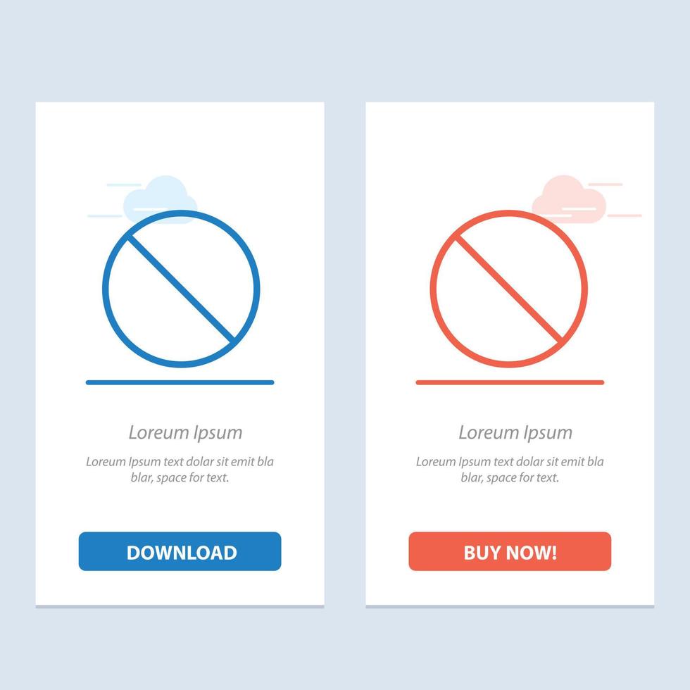 Cancel Forbidden No Prohibited  Blue and Red Download and Buy Now web Widget Card Template vector