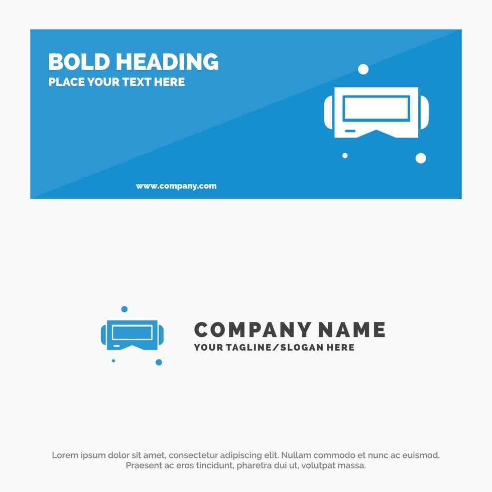 Device Glasses Google Glass Smart SOlid Icon Website Banner and Business Logo Template vector