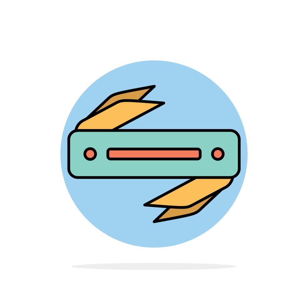 Knife Razor Sharp Blade Abstract Circle Background Flat color Icon vector