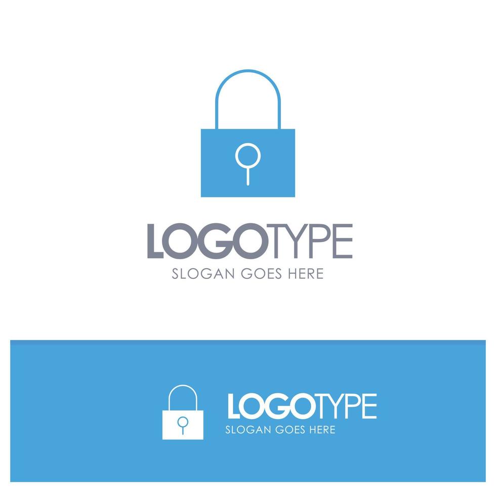Lock Password Password Lock Secure Password Blue Solid Logo with place for tagline vector