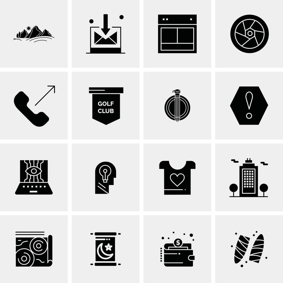 16 Universal Business Icons Vector Creative Icon Illustration to use in web and Mobile Related proj