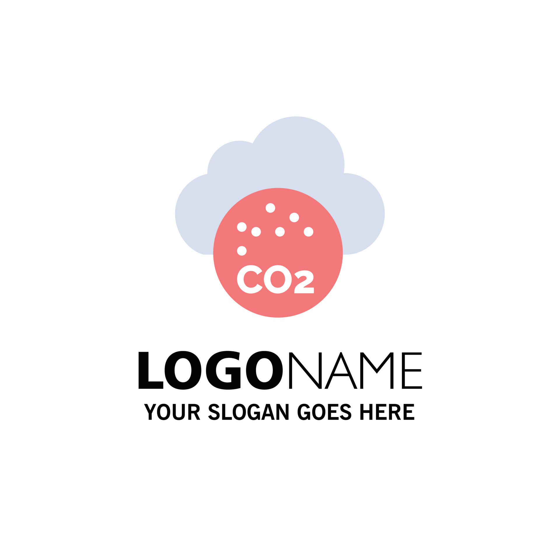 Air Carbone Dioxide Co2 Pollution Business Logo Template Flat Color
