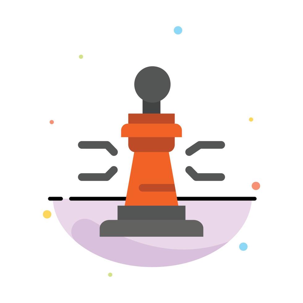 Chess Game Player King Poker Abstract Flat Color Icon Template vector
