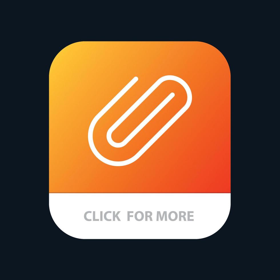 Attachment Attach Clip Add Mobile App Button Android and IOS Glyph Version vector