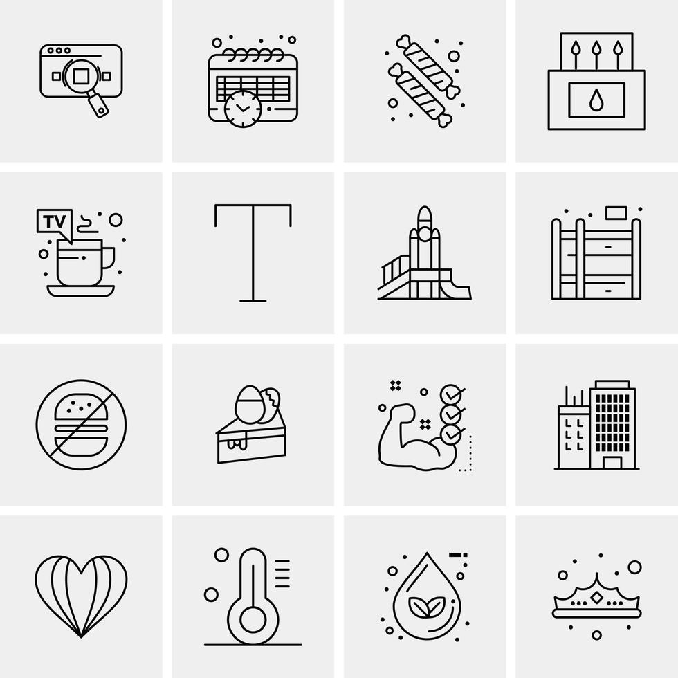 16 Universal Business Icons Vector Creative Icon Illustration to use in web and Mobile Related proje