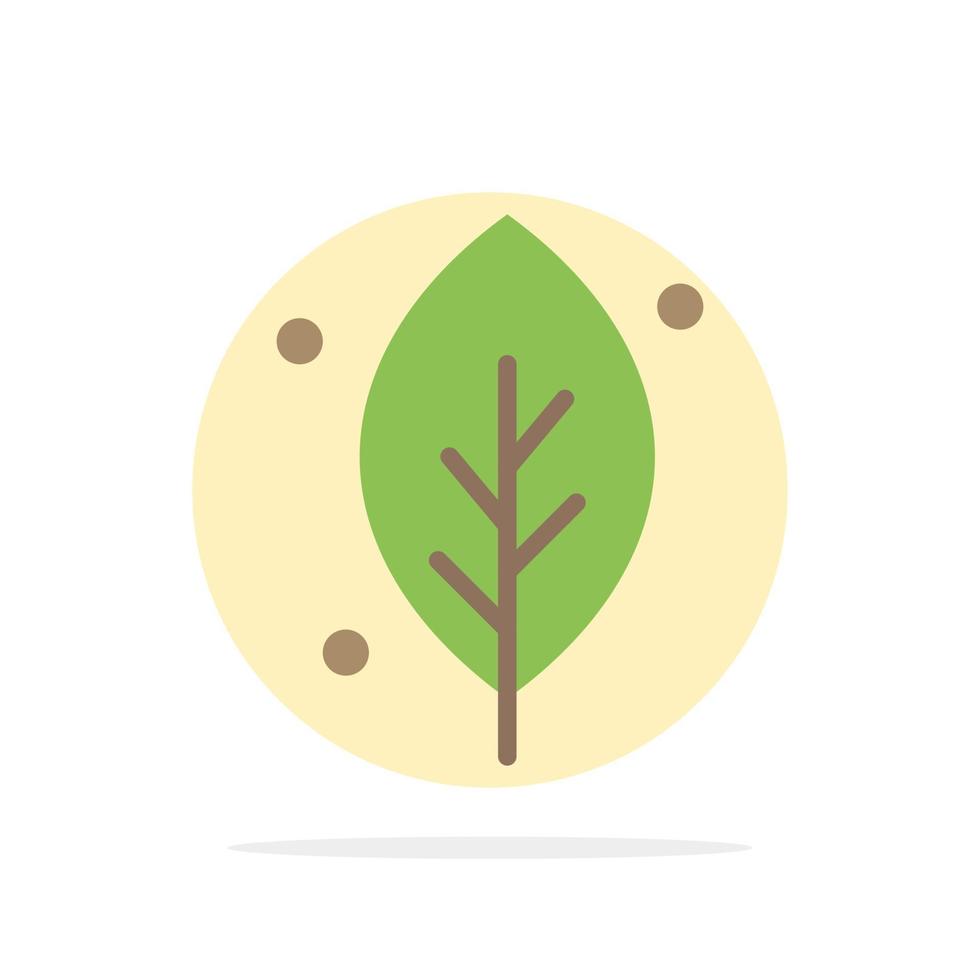 Ecology Leaf Nature Spring Abstract Circle Background Flat color Icon vector