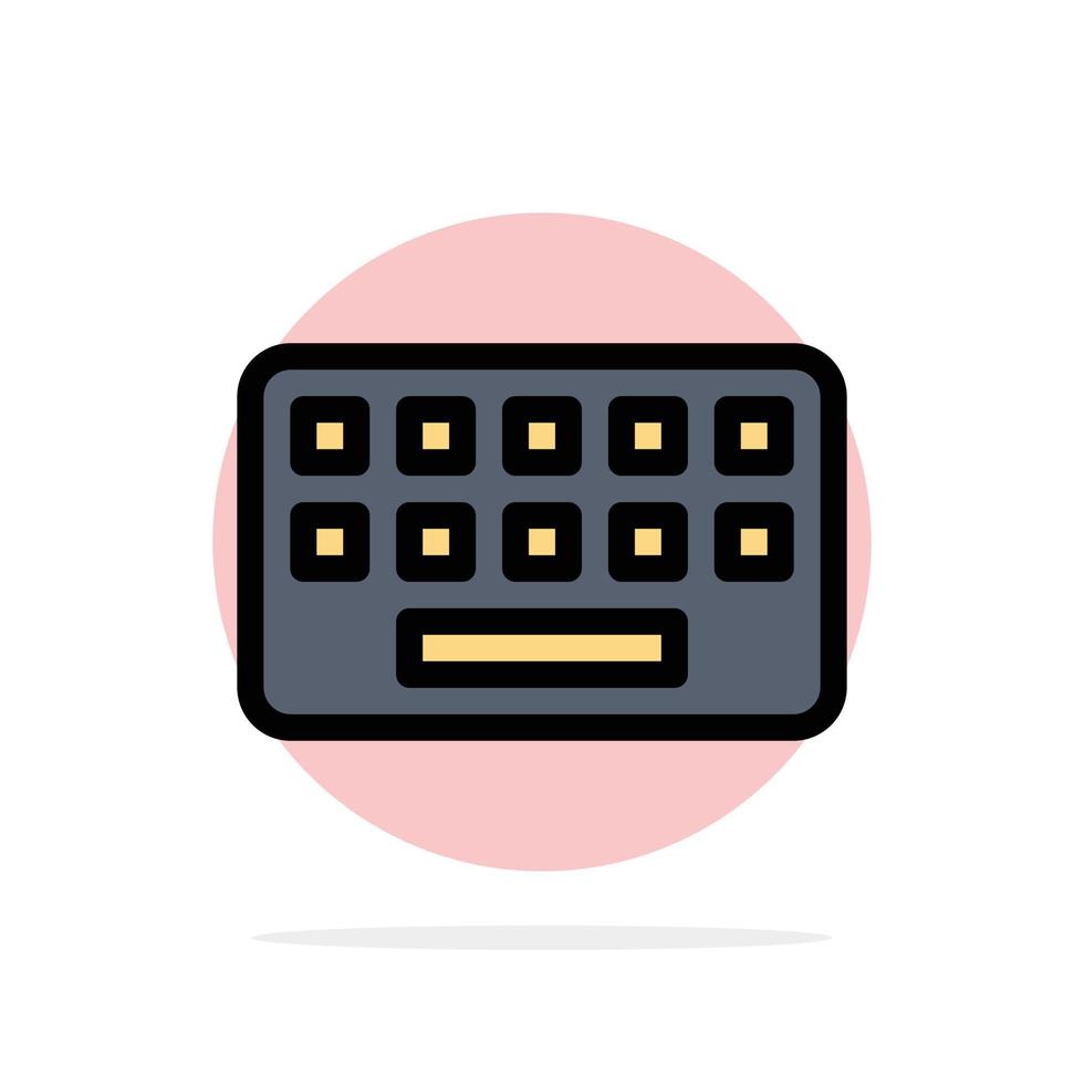 teclado tablero de escritura clave círculo abstracto fondo color plano icono vector