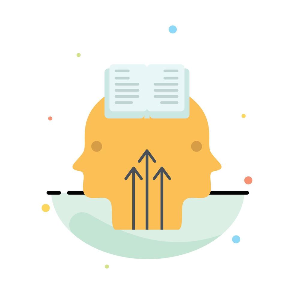 Mind Reading Programming Man Abstract Flat Color Icon Template vector