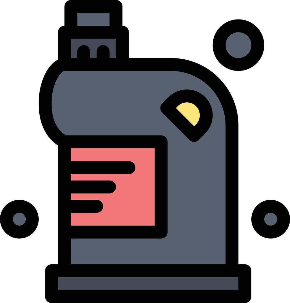 Clean Cleaning Drain Fluid Household  Flat Color Icon Vector icon banner Template