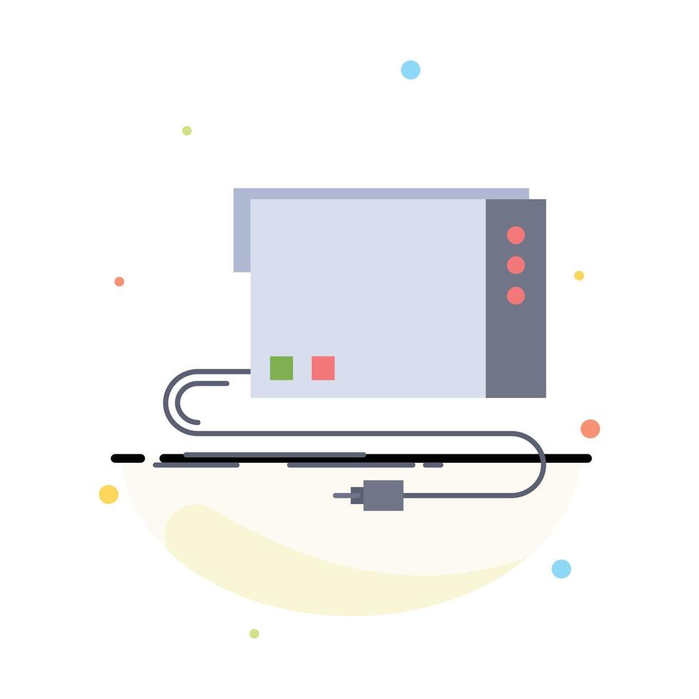 audio card external interface sound Flat Color Icon Vector