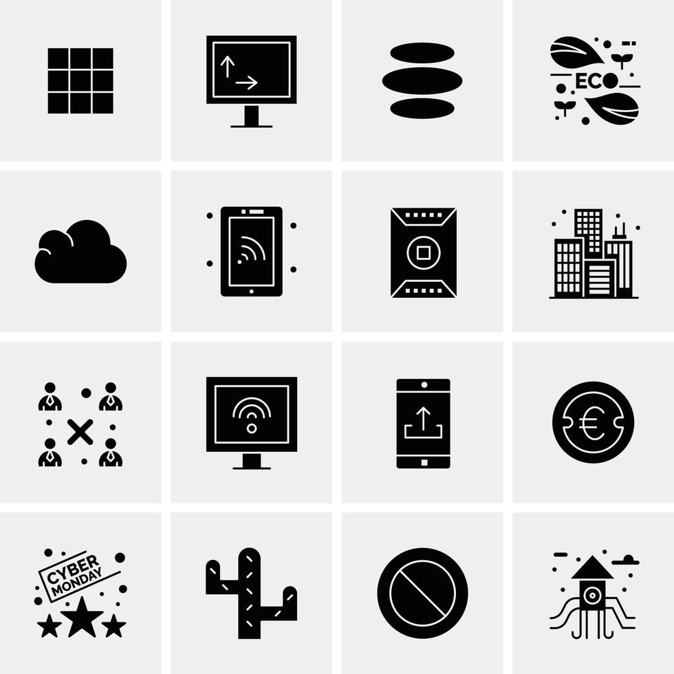 16 Universal Business Icons Vector Creative Icon Illustration to use in web and Mobile Related proje