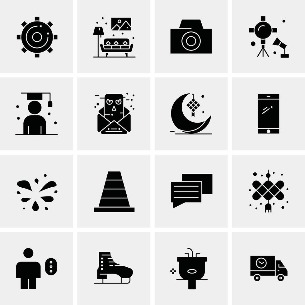 16 Universal Business Icons Vector Creative Icon Illustration to use in web and Mobile Related proje