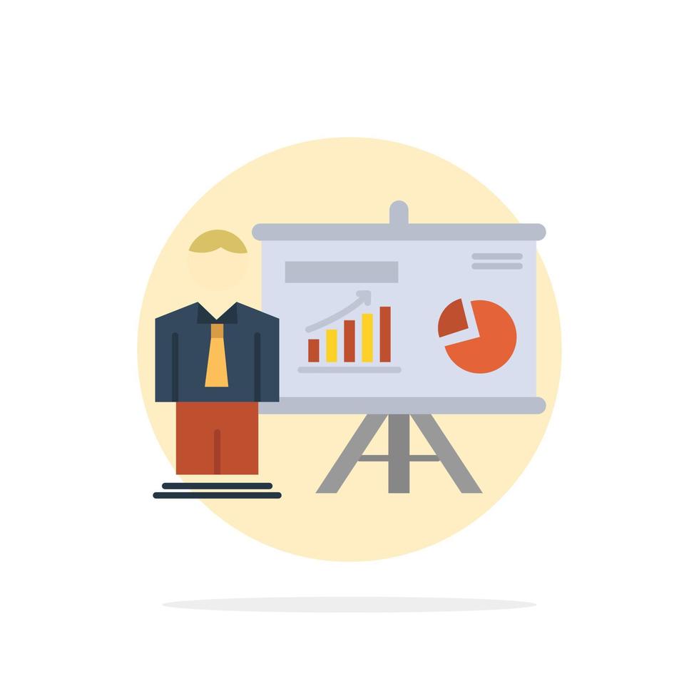 Presentation Office University Professor  Abstract Circle Background Flat color Icon vector