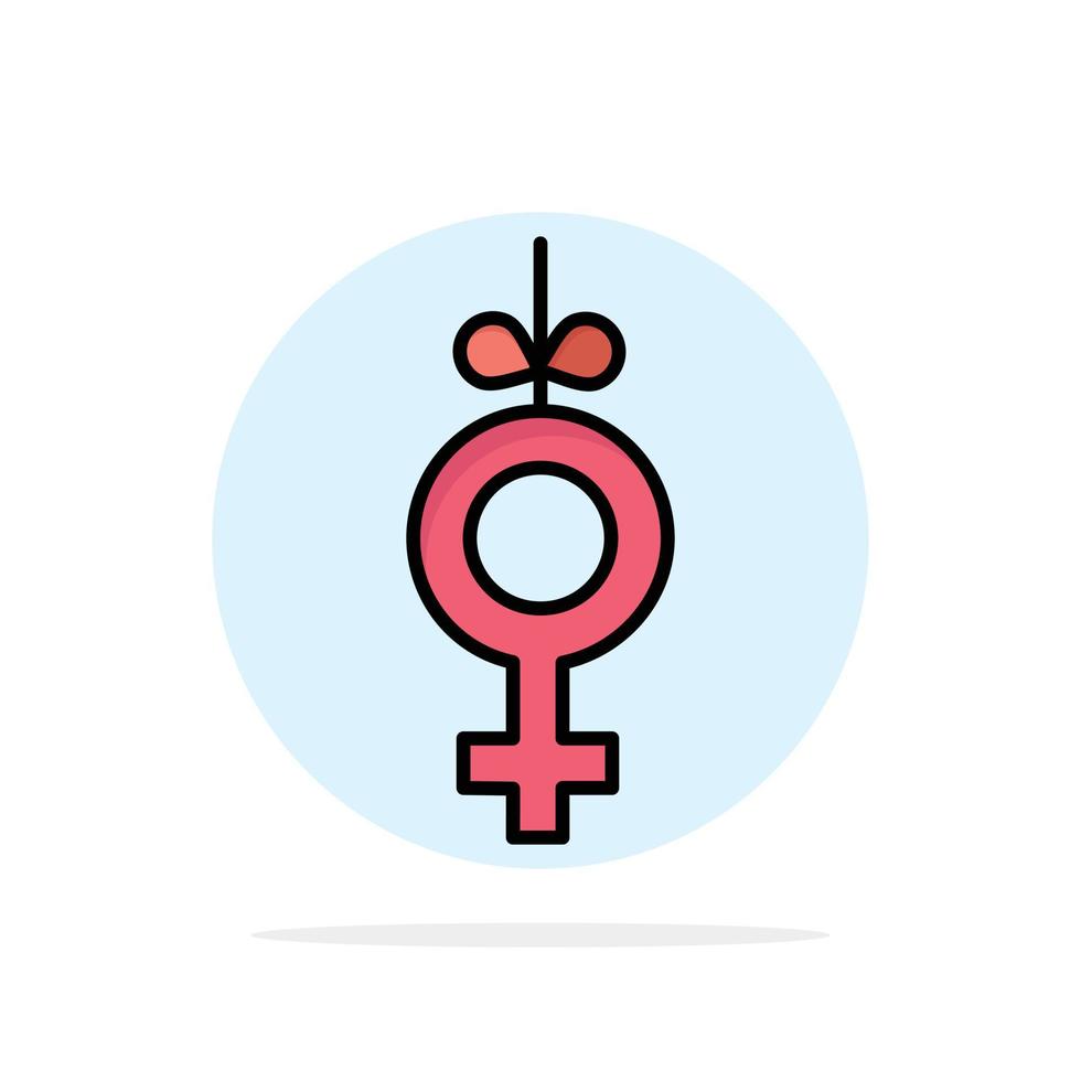 icono de color plano de fondo de círculo abstracto de cinta de símbolo de género vector