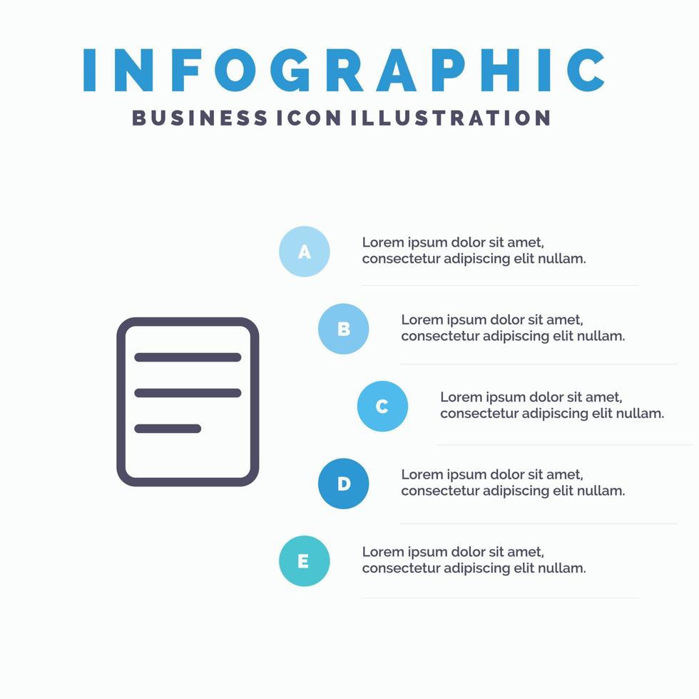 Twitter Text Chat Line icon with 5 steps presentation infographics Background vector