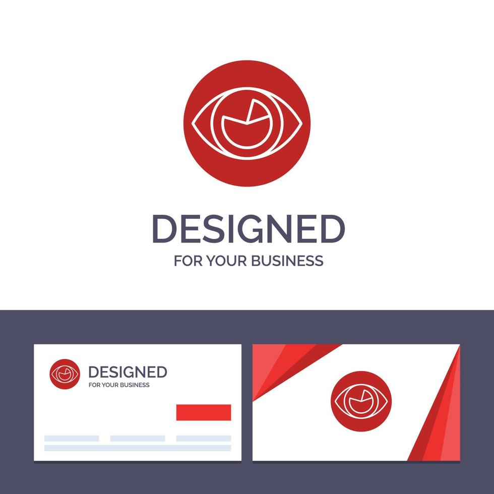 Creative Business Card and Logo template Vision Eye View Reality Look Vector Illustration