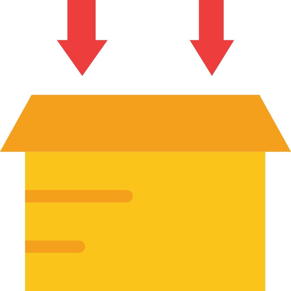 Box Logistic Open  Flat Color Icon Vector icon banner Template