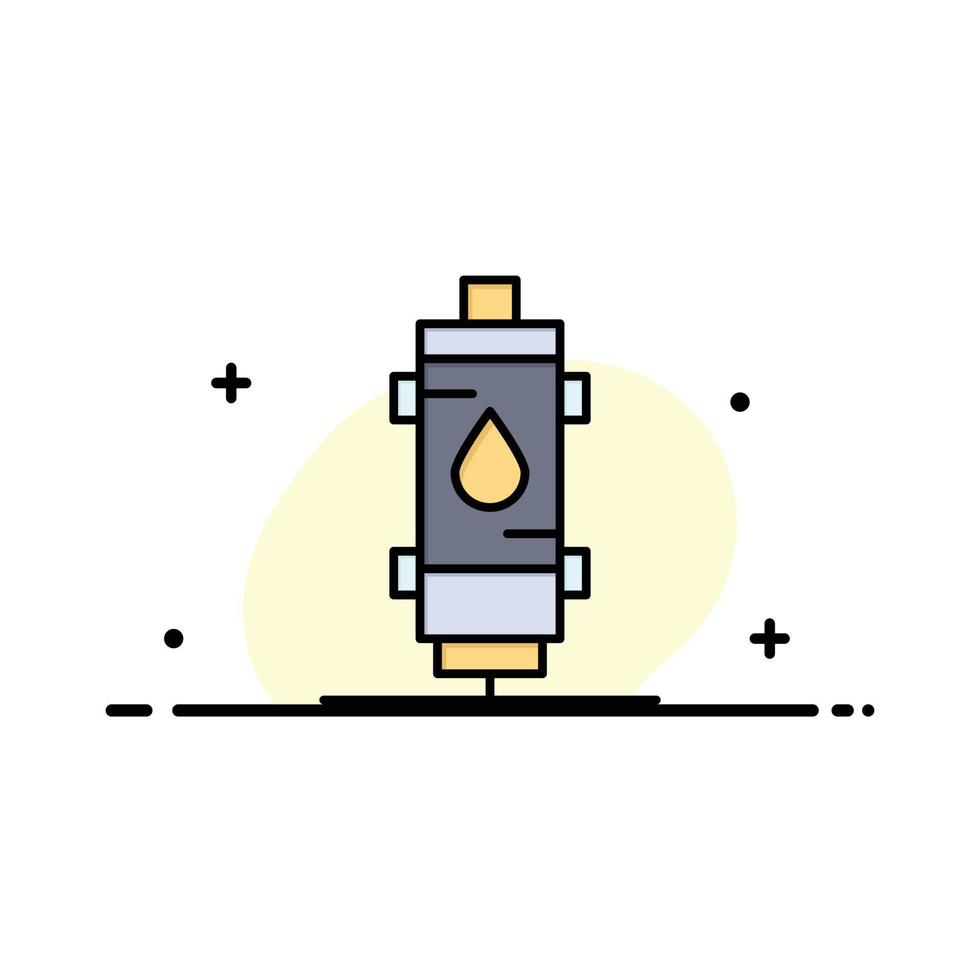 Heater Water Heat Hot Gas Geyser Business Logo Template Flat Color vector