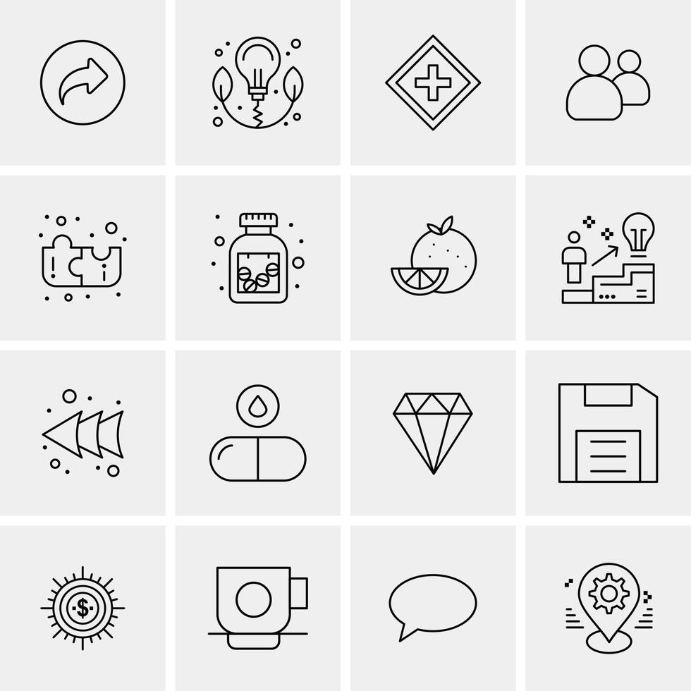 16 Business Universal Icons Vector Creative Icon Illustration to use in web and Mobile Related proje