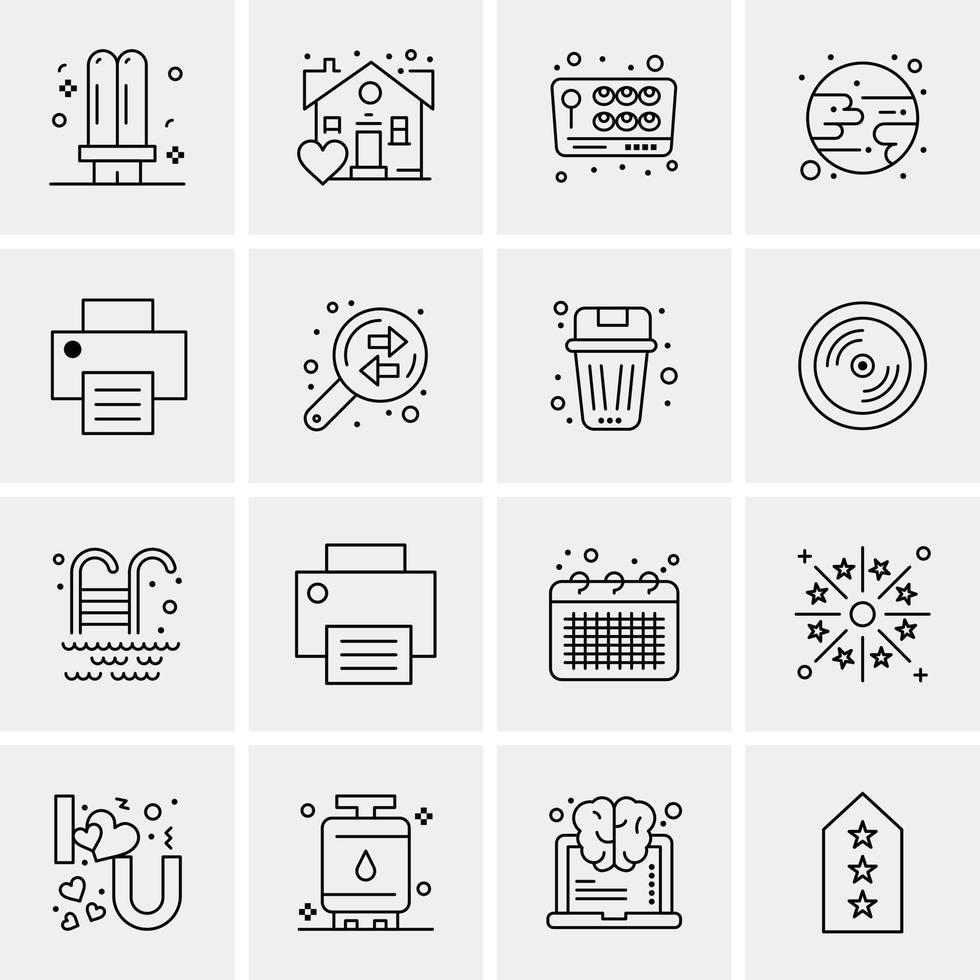 16 Universal Business Icons Vector Creative Icon Illustration to use in web and Mobile Related proje