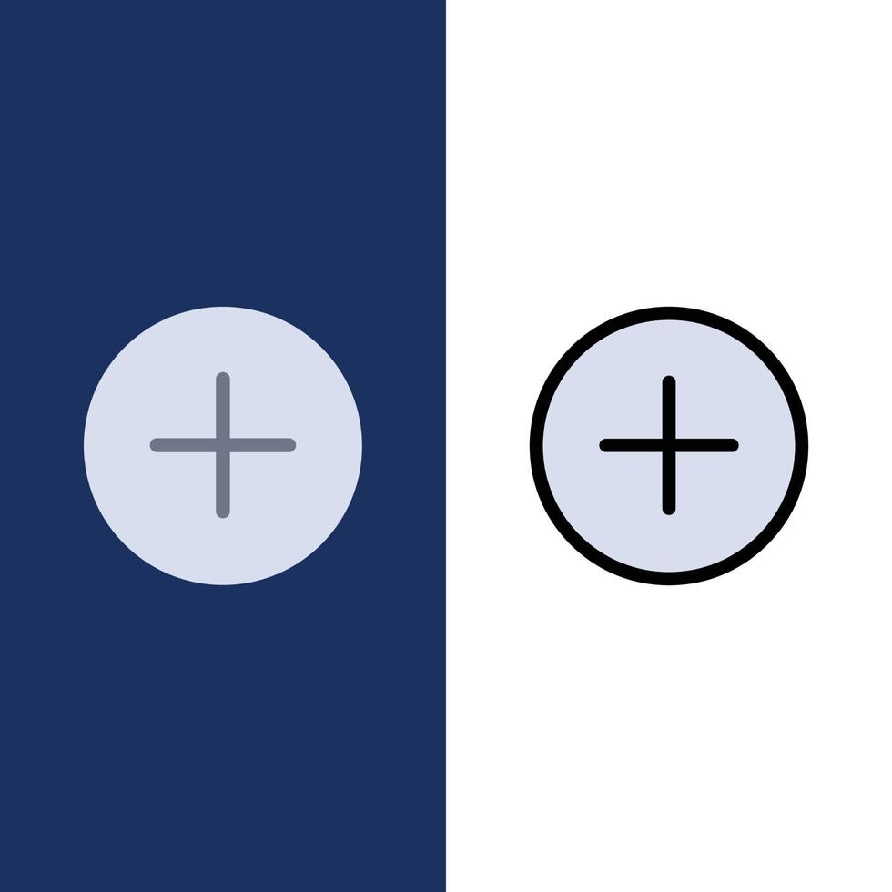Twitter Add Contact  Icons Flat and Line Filled Icon Set Vector Blue Background