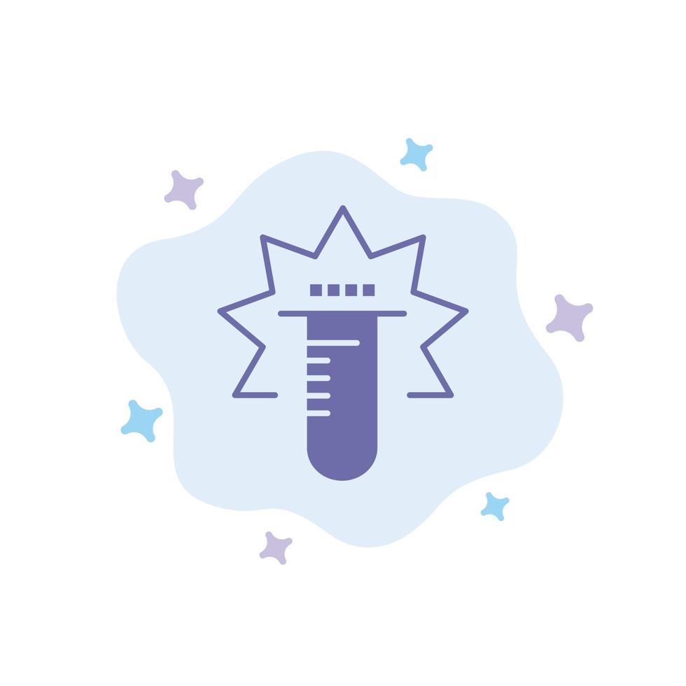 Tube Test Medical Lab Blue Icon on Abstract Cloud Background vector