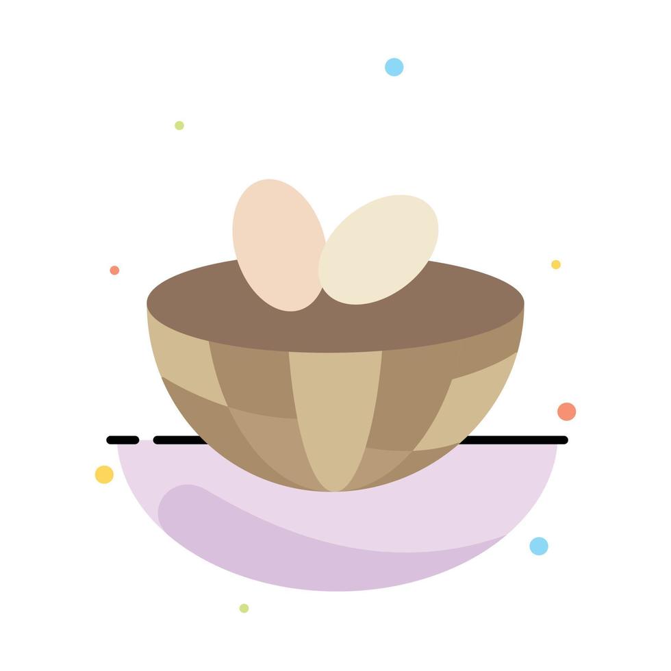 Eggs Easter Egg Spring Abstract Flat Color Icon Template vector