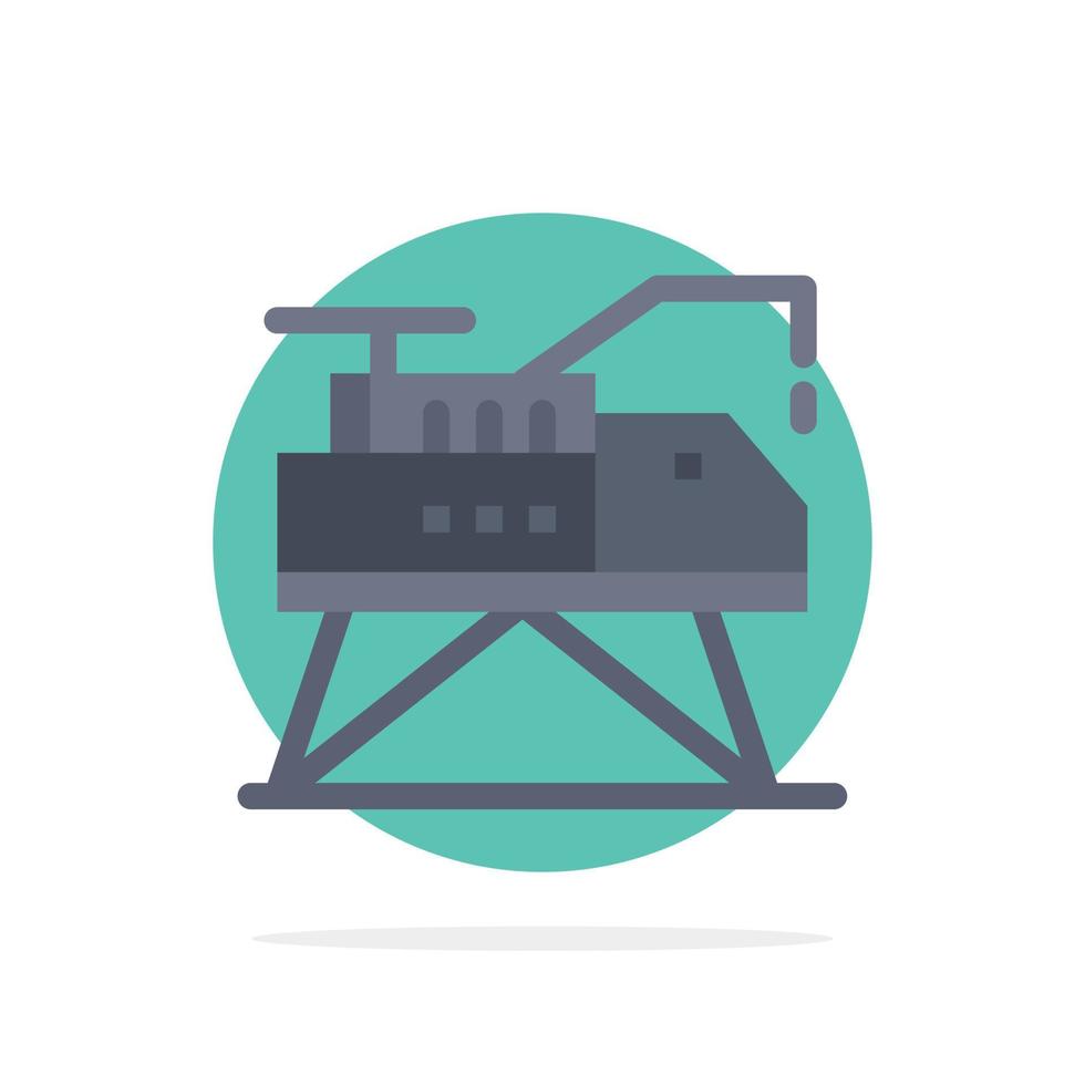 Construction Engineering Laboratory Platform Abstract Circle Background Flat color Icon vector