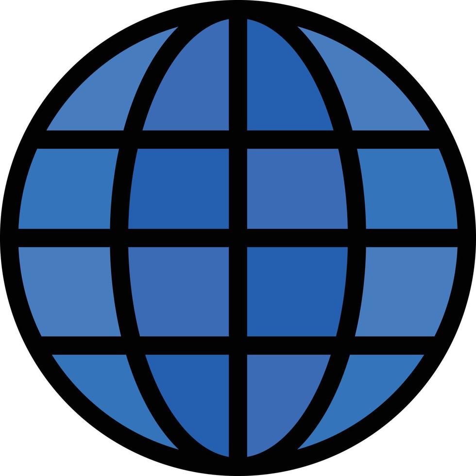 World Globe Map Internet  Flat Color Icon Vector icon banner Template