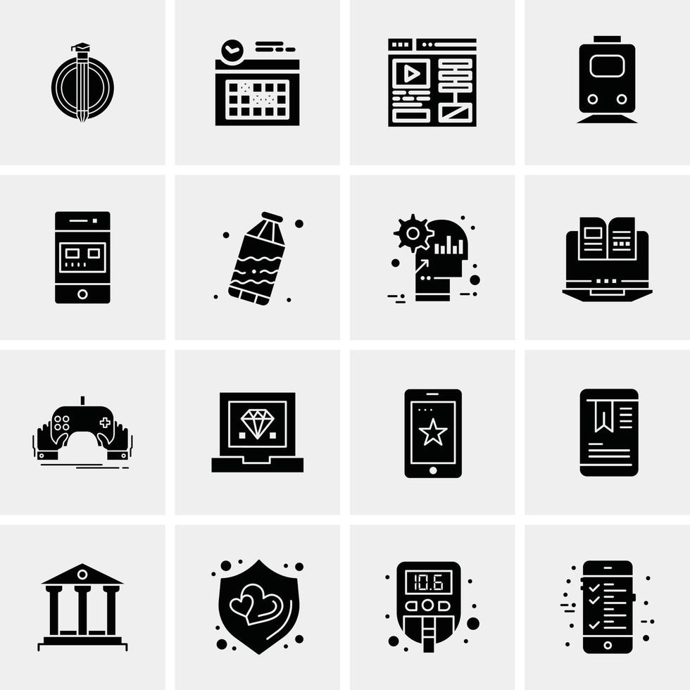 16 Universal Business Icons Vector Creative Icon Illustration to use in web and Mobile Related proje