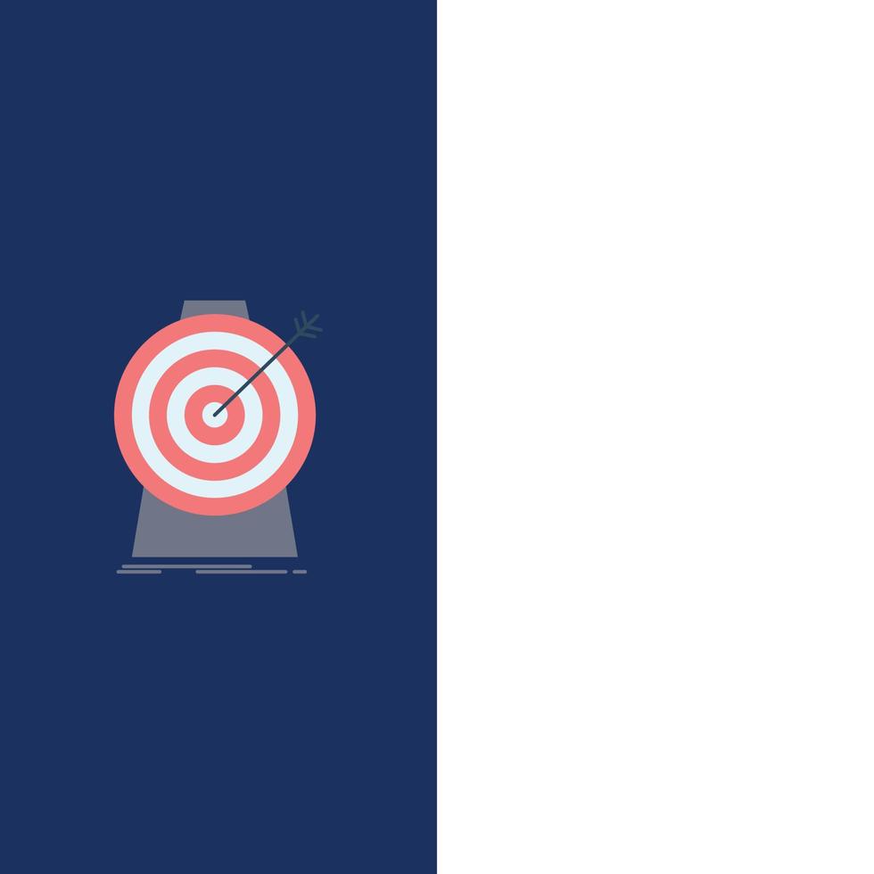 Aim focus goal target targeting Flat Color Icon Vector